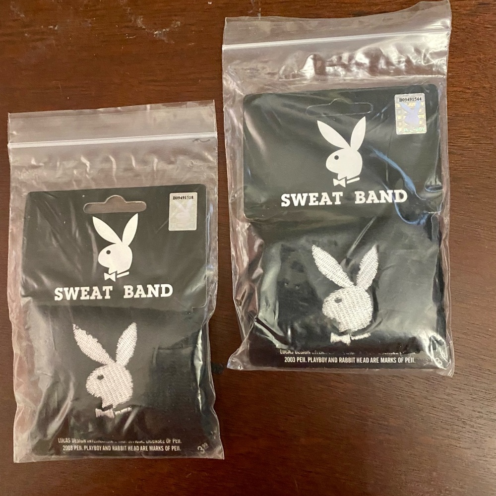 Playboy Sweatbands. Authentic Playboy Merchandise. Each With Numbered Halogram